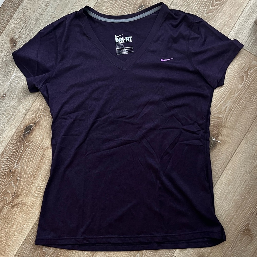 Nike Women's Dark Purple Short Sleeve Tee